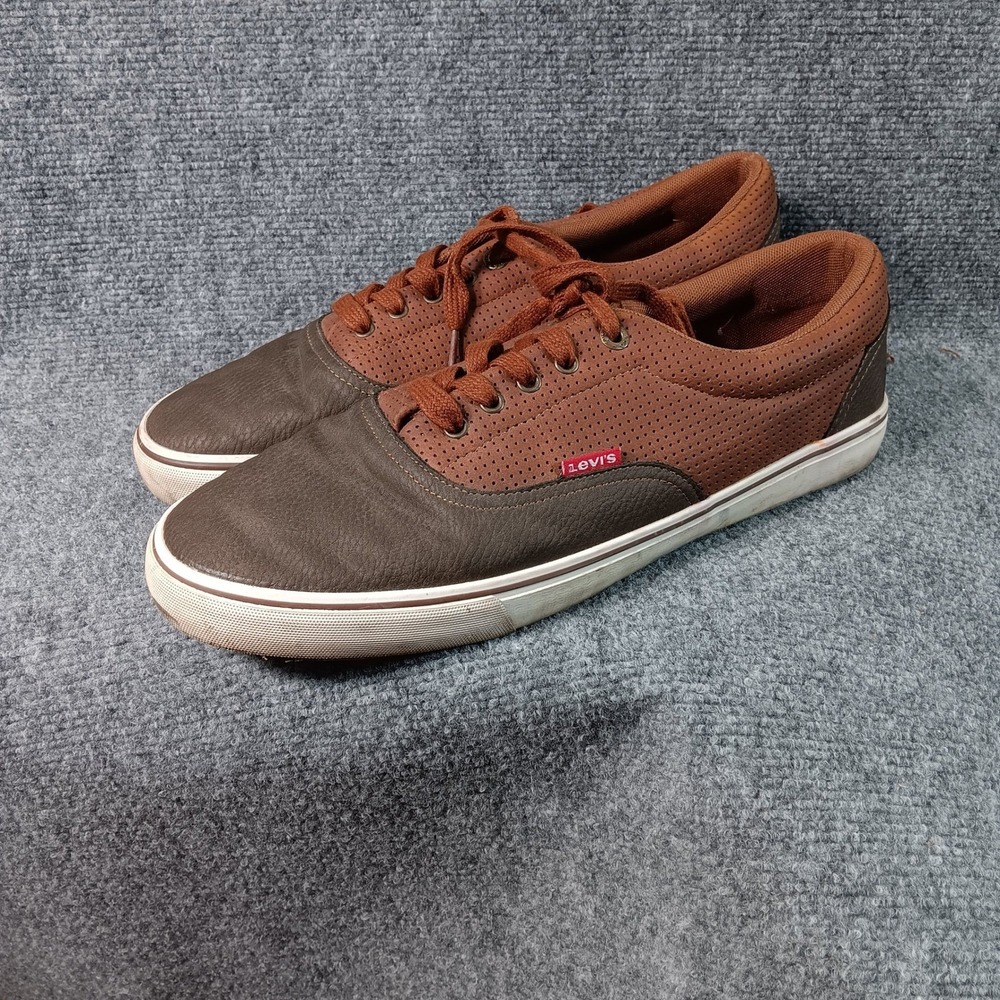 Levi's Mens Brown Lace Up Casual Fashion Sneakers Shoes Size US 12 EU 46.5 UK 11